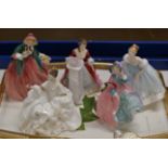 5 VARIOUS ROYAL DOULTON FIGURINE ORNAMENTS