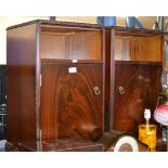 PAIR OF MAHOGANY BEDSIDE CABINETS