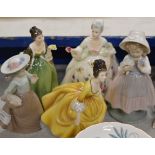 2 NAO FIGURINE ORNAMENTS & 3 ROYAL DOULTON FIGURINE ORNAMENTS