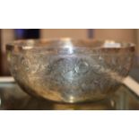 OLD EASTERN SILVER BOWL WITH PICTORAL MARK ON BASE - APPROXIMATE WEIGHT = 451 GRAMS