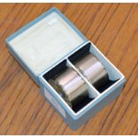 BOXED PAIR OF BIRMINGHAM SILVER ENGINE TOOLED NAPKIN RINGS