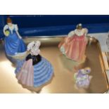 4 VARIOUS ROYAL DOULTON FIGURINE ORNAMENTS