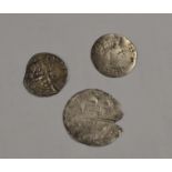 ELIZABETH I SIXPENCE, ELIZABETH I THREE PENCE & EDWARD III SILVER PENNY