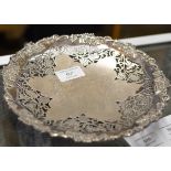 ORNATE SHEFFIELD SILVER PRESENTATION COMPORT - APPROXIMATE WEIGHT = 449 GRAMS