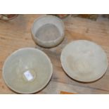 2 OLD CHINESE SONG DYNASTY POTTERY BOWLS & CHINESE JIN DYNASTY BOWL