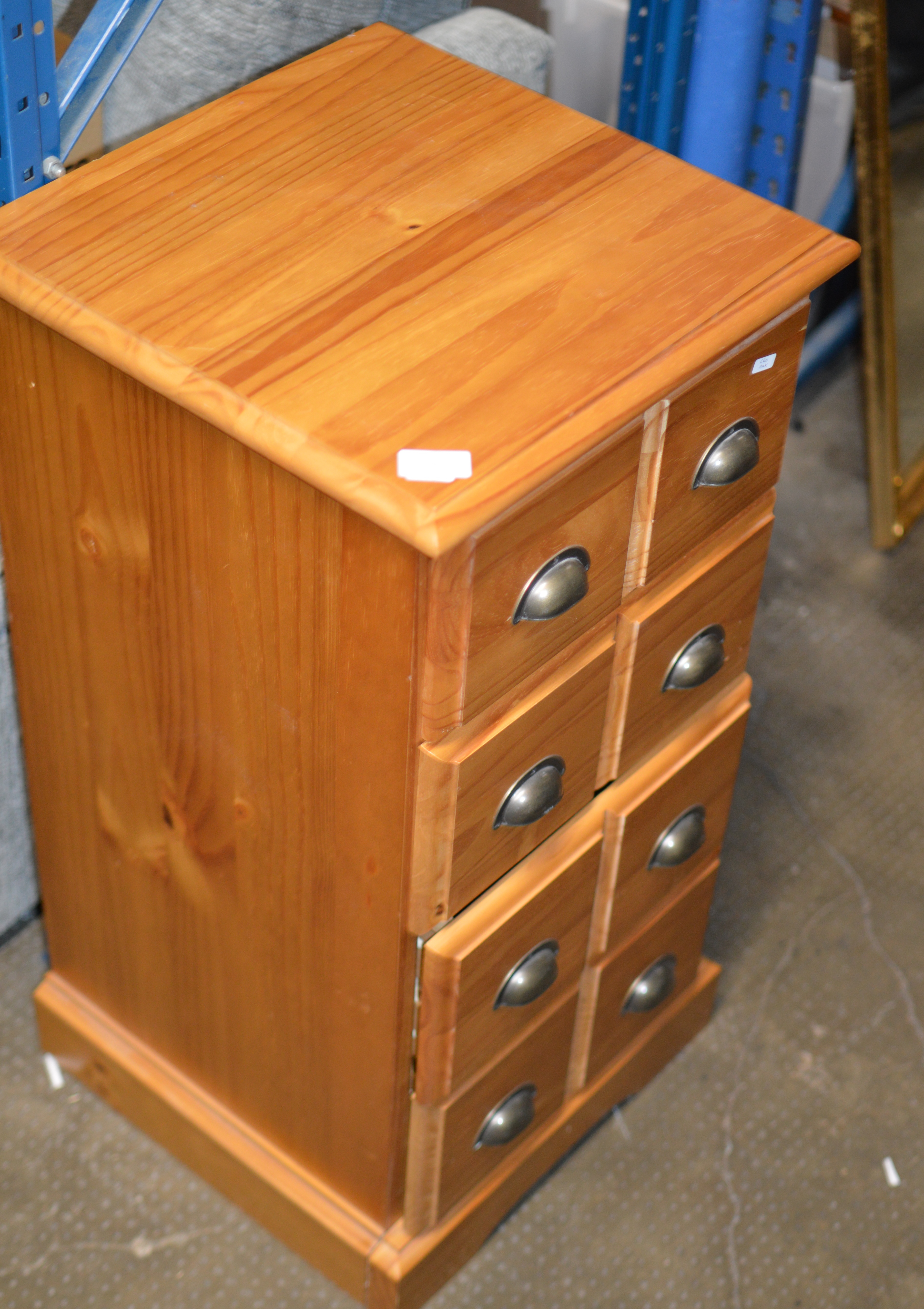 MODERN PINE FINISHED 4 DRAWER CHEST