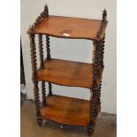 VICTORIAN MAHOGANY 3 TIER WHATNOT