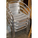 SET OF 4 STACKING GARDEN CHAIRS