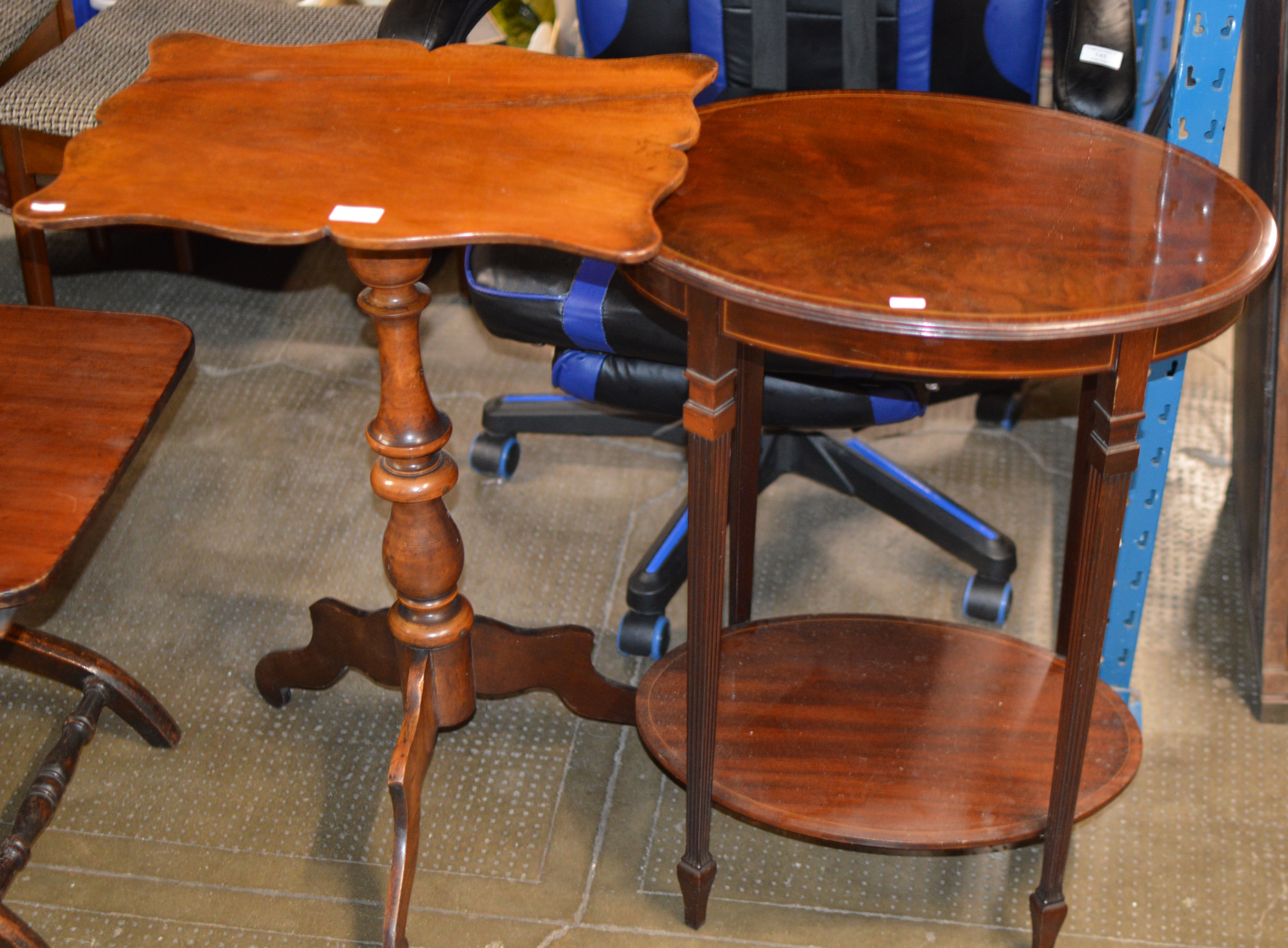 2 VARIOUS MAHOGANY OCCASIONAL TABLES