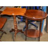 2 VARIOUS MAHOGANY OCCASIONAL TABLES