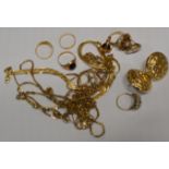 QUANTITY OF 9 CARAT GOLD JEWELLERY, APPROXIMATE COMBINED WEIGHT = 85.2 GRAMS