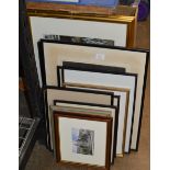 VARIOUS FRAMED PICTURES, ETCHINGS ETC