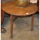 OLD GEORGIAN OAK CRICKET TABLE