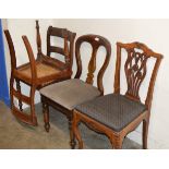 PAIR OF CHAIRS & 2 OTHER CHAIRS