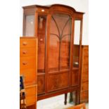 EDWARDIAN INLAID MAHOGANY DISPLAY CABINET