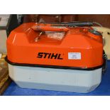 VINTAGE STIHL FUEL CAN/TOOL BOX "BLITZ 1984"