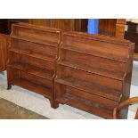 PAIR OF MAHOGANY OPEN BOOKCASES