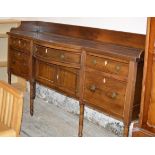 REGENCY MAHOGANY SIDEBOARD WITH PLATE RACK BACK