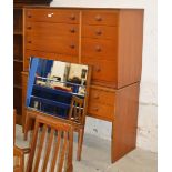 2 PIECE RETRO TEAK BEDROOM SET