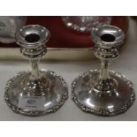 PAIR OF LONDON SILVER CANDLE STICKS