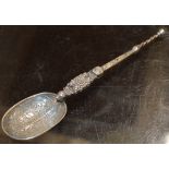 ORNATE LONDON SILVER CELTIC STYLE SPOON