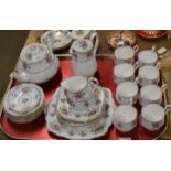 TRAY WITH QUANTITY ROYAL ALBERT TEA WARE