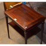 REPRODUCTION MAHOGANY 2 TIER TABLE