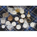 VARIOUS POCKET WATCHES & PART POCKET WATCHES, COMPASS ETC