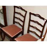 PAIR OF MAHOGANY CHAIRS ON BALL & CLAW FEET