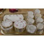 TRAY WITH QUANTITY NEW CHELSEA FLORAL TEA WARE
