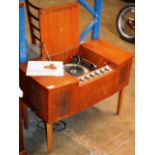 VINTAGE TEAK CASED GRAMOPHONE