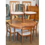 G-PLAN TEAK DINING TABLE WITH 6 CHAIRS