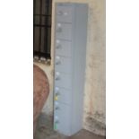 FREESTANDING METAL 8 DOOR LOCKER UNIT WITH KEYS