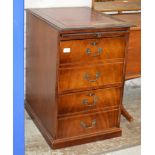 REPRODUCTION MAHOGANY 2 DRAWER FILING CABINET WITH PULL OUT SLIDE