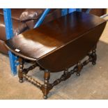 OAK DROP LEAF TABLE