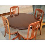 MAHOGANY DINING TABLE WITH 4 CHAIRS