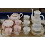 TRAY CONTAINING QUANTITY VARIOUS TEA WARE, ROYAL TUSCAN ETC