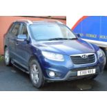 MOTOR VEHICLE - HYUNDAI SANTA FE, REGISTRATION EX61 NXS, APPROXIMATELY 90,000 MILES, 4WD, 2.2