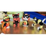 4 VARIOUS NOVELTY CAT ORNAMENTS BY LORNA BAILEY