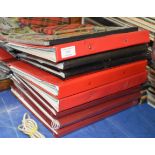 VARIOUS FOLDERS & ALBUMS WITH QUANTITY STAMPS & SMALL AUTOGRAPH BOOK