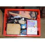 BOX CONTAINING VARIOUS TRANSFORMERS, DVDS, TOYS ETC