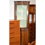 MAHOGANY CORNER DISPLAY CABINET