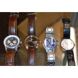 4 VARIOUS GENTS WRIST WATCHES, ROTARY, CITIZEN & LORUS