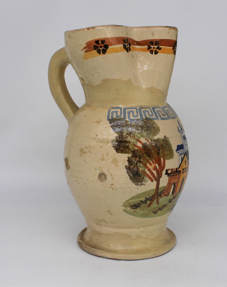 Quattro brocche in maiolica smaltata - Four enameled majolica jugs - Image 3 of 6