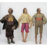 Tre figure del presepe napoletano - Three figures of the Neapolitan nativity scene