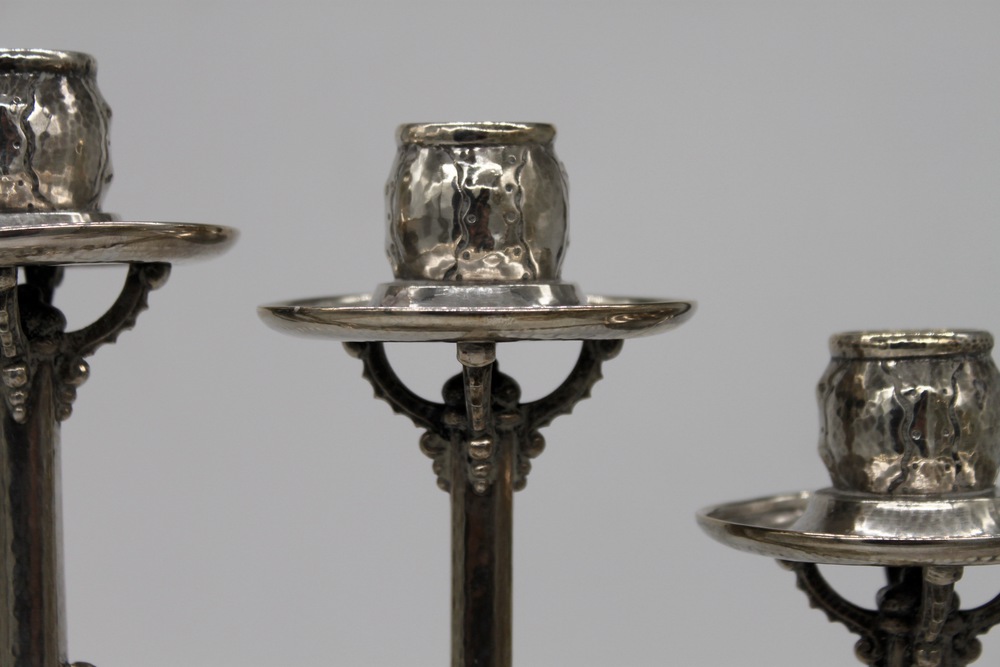 Coppia di candelabri in argento - A pair of silver candelabra - Image 5 of 8