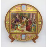 Piatto in porcellana policroma Vienna - A Vienna painted porcelain plate