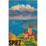 OTTO BAUMBERGER (1889-1961) SPIEZ lithograph, 1938, condition B+; not backed (Dimensions: 100cm x