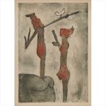 § Roberto Matta (Chilean/Italian 1911-2002) Essai Etching and aquatint, signed and inscribed in