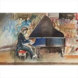 § William Crosbie R.S.A. (Scottish 1915-1999) Sonata Signed, watercolour (Dimensions: 34cm x 50.